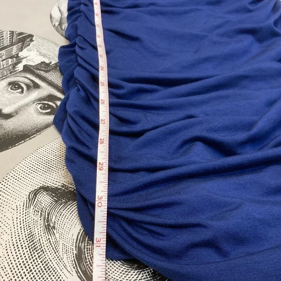 Tart Navy One Shoulder Ruched Bodycon Dress Sz M, excellent condition! - Picture 11 of 12